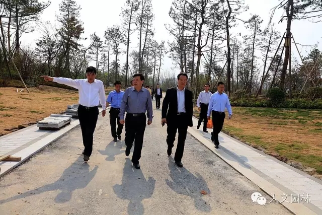 陕西省省人大常委会副主任李金柱前来人文园林营造的韩城国家文史公园调研